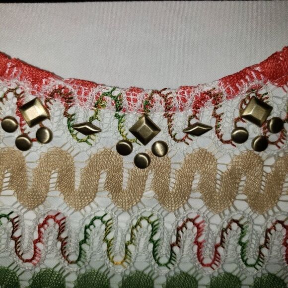 Alfred Dunner Lace Overlay Short Sleeve Top - Picture 4 of 8